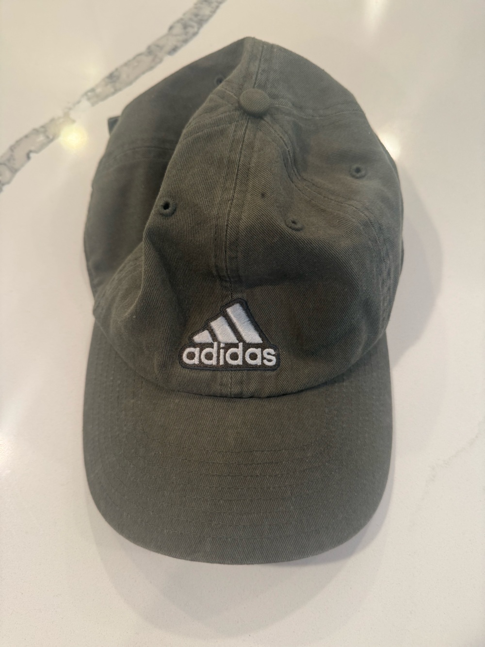 adidas Olive Green Embroidered Logo Baseball Cap